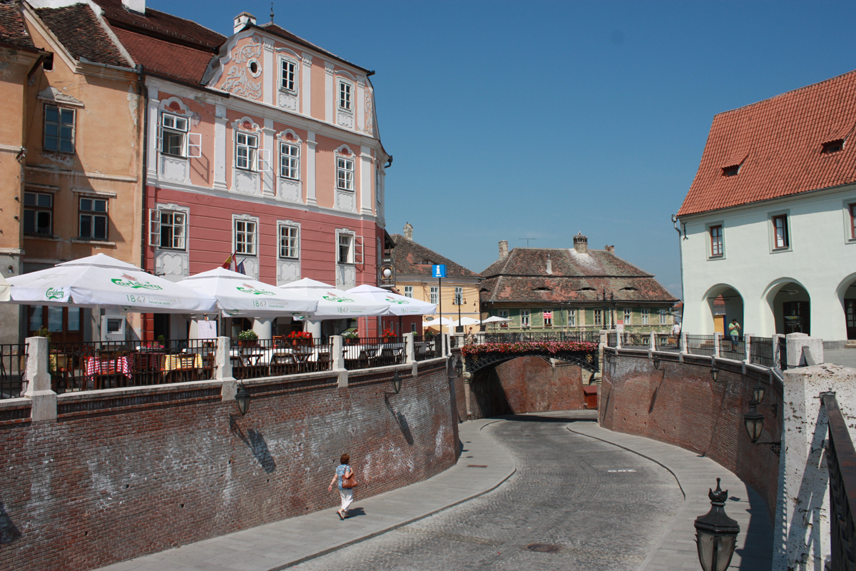 Butchers Guild Hall 1370 and the Bridge of Lies in Sibiu