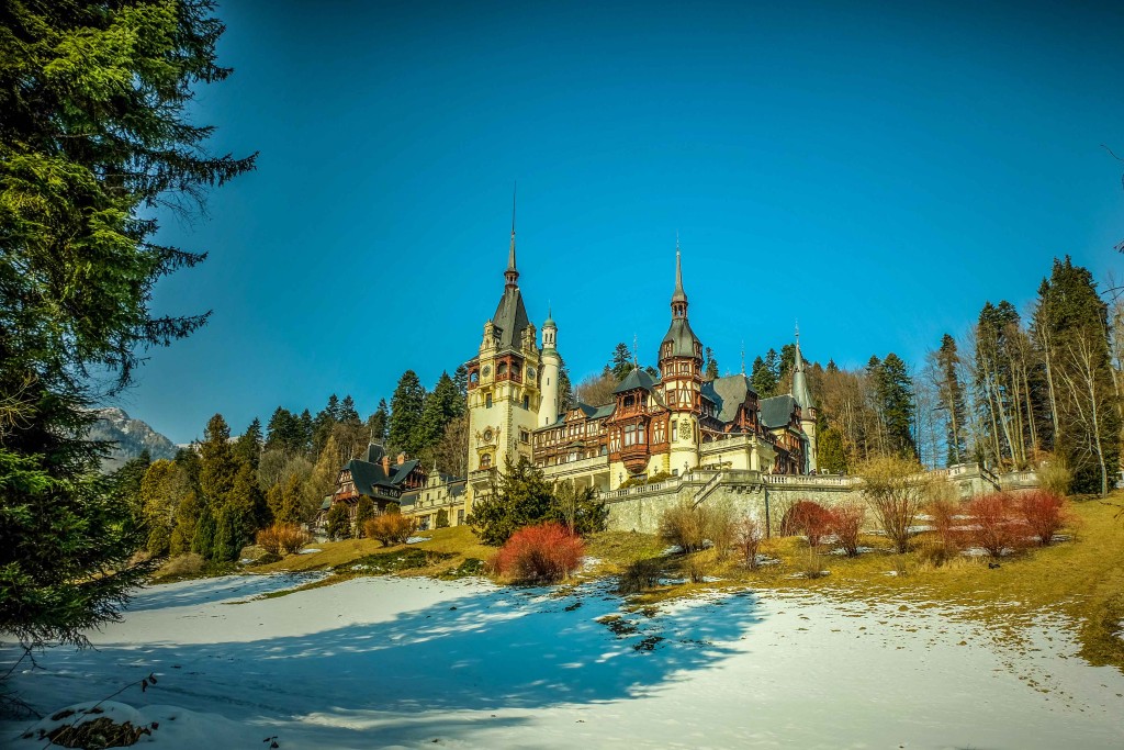 Peles Castle Romania winter