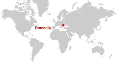map of romania in rhe world credits geology.com