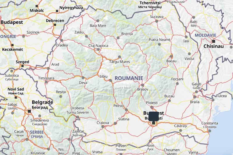 romanian roads map