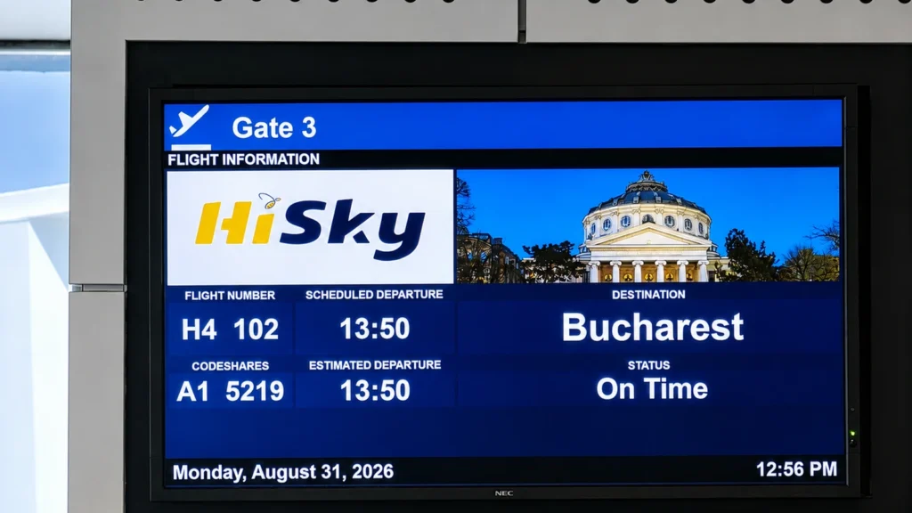 New York to Bucharest